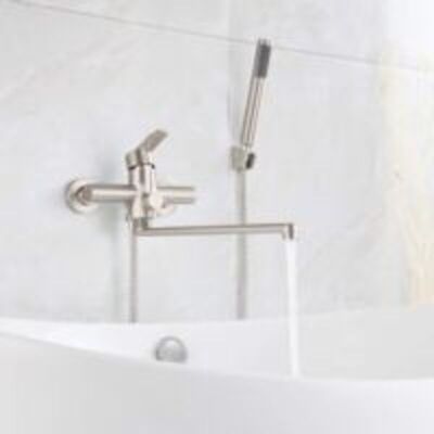 ACKERMAN Homelava Robinet De Baignoire Avec Douchette Mitigeur De Douche À Main Ronde Monocommande Mural En Acier Inoxydable Brossé Robinet De Douche Pour Salle De Bains - Publicité ACKERMAN Homelava Robinet De Baignoire Avec Douchette Mitigeur De Douche À Main Ronde Monocommande Mural En Acier Inoxydable Brossé Robinet De Douche Pour Salle De Bains - Publicité