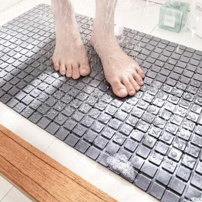 ABYSSE Tapis De Douche Antidérapant (gris), 70x40 Cm, Avec Ventouses Fortes, Adapté Aux Sols Lisses Et Aux Baignoires, Matériau En Microfibre, Séchage Rapide, Conception Antidérapante Durable - Publicité ABYSSE Tapis De Douche Antidérapant (gris), 70x40 Cm, Avec Ventouses Fortes, Adapté Aux Sols Lisses Et Aux Baignoires, Matériau En Microfibre, Séchage Rapide, Conception Antidérapante Durable - Publicité