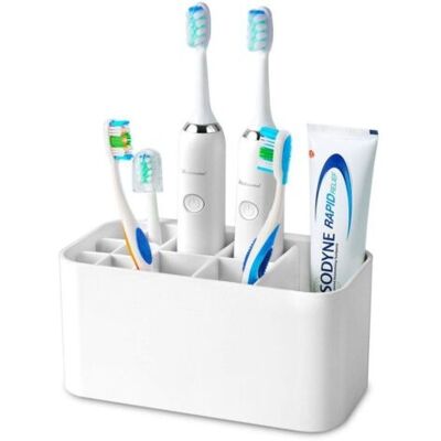 ABYSSE Porte Brosse À Dents ,porte-brosse À Dents Électrique Multifonctionnel,porte-brosse À Dents Mural,4 Fentes Pour Brosses À Dents + 6 Fentes Pour Têtes De Brosses À Dents Électriques (blanc) - Publicité ABYSSE Porte Brosse À Dents ,porte-brosse À Dents Électrique Multifonctionnel,porte-brosse À Dents Mural,4 Fentes Pour Brosses À Dents + 6 Fentes Pour Têtes De Brosses À Dents Électriques (blanc) - Publicité