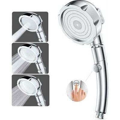 Vision Pommeau De Douche Douchette Pommeau De Douche Haute Pression 3 Modes Douche Salle De Bain Abs Acier Inoxy Avec Bouton Stop Type Universel Haute Pression Economie D'Eau - Publicité Vision Pommeau De Douche Douchette Pommeau De Douche Haute Pression 3 Modes Douche Salle De Bain Abs Acier Inoxy Avec Bouton Stop Type Universel Haute Pression Economie D'Eau - Publicité
