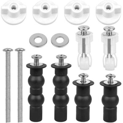 ABYSSE Abattant Wc Fixations Charnières, Vis D'Expansion Pour Lunette De Toilette, Universelles Vis Et Boulons Pour Sièges De Toilette, Pour Siège De Toilette (kit De Fixation Pour Toilettes 1) - Publicité ABYSSE Abattant Wc Fixations Charnières, Vis D'Expansion Pour Lunette De Toilette, Universelles Vis Et Boulons Pour Sièges De Toilette, Pour Siège De Toilette (kit De Fixation Pour Toilettes 1) - Publicité