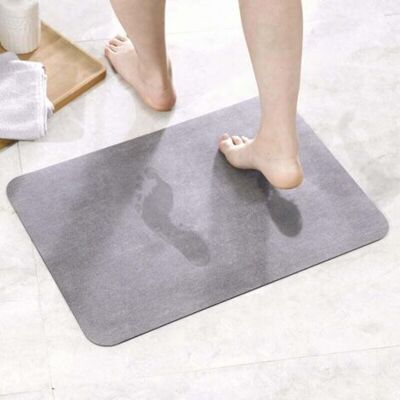 ABYSSE Tapis De Salle De Bain Antidérapant 40x60 Cm, Terre De Diatomées Trois Couches Super Absorbante, Adapté Aux Portes De Salle De Bain, Salon, Tapis De Salle De Bain Gris Lavable - Publicité ABYSSE Tapis De Salle De Bain Antidérapant 40x60 Cm, Terre De Diatomées Trois Couches Super Absorbante, Adapté Aux Portes De Salle De Bain, Salon, Tapis De Salle De Bain Gris Lavable - Publicité