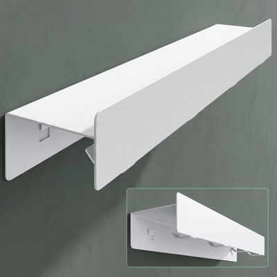 Mai & Mai Étagère Murale De Rangement En Acier Carbone Porte-serviettes Au Mur Support Rangement À Poser À Susprendre Avec Crochets Cachés Pour Salle De Bain Cuisine Blanc Sablé 400×80×65 Mm Stalo-11 - Publicité Mai & Mai Étagère Murale De Rangement En Acier Carbone Porte-serviettes Au Mur Support Rangement À Poser À Susprendre Avec Crochets Cachés Pour Salle De Bain Cuisine Blanc Sablé 400×80×65 Mm Stalo-11 - Publicité