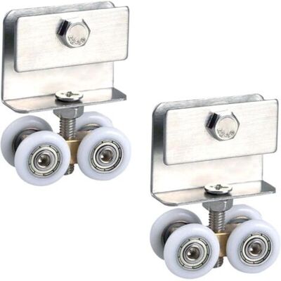 ABYSSE Roulettes Pour Porte De Douche Coulissante - Roues, Accessoires, Roulements Métalliques, Roulette De Suspension Pour Portes Coulissantes, Parois De Douche En Verre, Fixation Pour Rail, 2 Pièces - Publicité ABYSSE Roulettes Pour Porte De Douche Coulissante - Roues, Accessoires, Roulements Métalliques, Roulette De Suspension Pour Portes Coulissantes, Parois De Douche En Verre, Fixation Pour Rail, 2 Pièces - Publicité