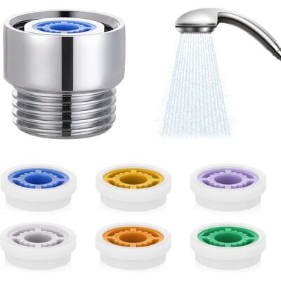Melissa Régulateurs De Débit Pour Pommeau De Douche, Douche Limiteur De Réducteur De Débit Réglé, Adaptateur Pour Pommeau De Douche Fixe Et Douchette À Main Pour Salle De Bain, 6 Débits Différents - Publicité Melissa Régulateurs De Débit Pour Pommeau De Douche, Douche Limiteur De Réducteur De Débit Réglé, Adaptateur Pour Pommeau De Douche Fixe Et Douchette À Main Pour Salle De Bain, 6 Débits Différents - Publicité