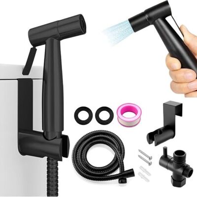ABYSSE Pulvérisateur De Bidet, Pulvérisateur Portatif En Acier Inoxydable, Montage Mural Ou Wc Pour Le Nettoyage Des Toilettes, Le Bain Des Animaux Et L'Hygiène Personnelle (noir) - Publicité ABYSSE Pulvérisateur De Bidet, Pulvérisateur Portatif En Acier Inoxydable, Montage Mural Ou Wc Pour Le Nettoyage Des Toilettes, Le Bain Des Animaux Et L'Hygiène Personnelle (noir) - Publicité