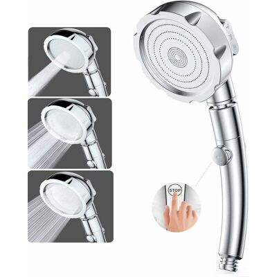 URSUS Pommeau De Douche Douchette Pommeau De Douche Haute Pression 3 Modes Douche Salle De Bain Abs Acier Inoxy Avec Bouton Stop Type Universel Haute Pression Economie D'Eau - Publicité URSUS Pommeau De Douche Douchette Pommeau De Douche Haute Pression 3 Modes Douche Salle De Bain Abs Acier Inoxy Avec Bouton Stop Type Universel Haute Pression Economie D'Eau - Publicité