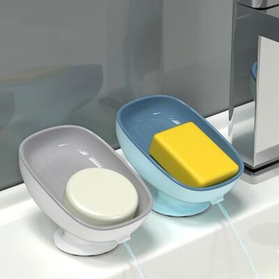 Generic Lot De 2 Porte-savon Avec Drainage En Plastique - Boîte À Savon De Douche À Ventouse - Pour Salle De Bain, Cuisine - Nettoyage Facile - Publicité Generic Lot De 2 Porte-savon Avec Drainage En Plastique - Boîte À Savon De Douche À Ventouse - Pour Salle De Bain, Cuisine - Nettoyage Facile - Publicité