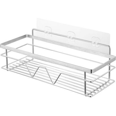 SANS MARQUE Etagère Douche Adhesive Serviteur De Douche Sans Percage Acier Inoxydable Rangement Salle De Bain Panier Avec Crochet Pour Toilette Cuisine Pas De Forage - Publicité SANS MARQUE Etagère Douche Adhesive Serviteur De Douche Sans Percage Acier Inoxydable Rangement Salle De Bain Panier Avec Crochet Pour Toilette Cuisine Pas De Forage - Publicité