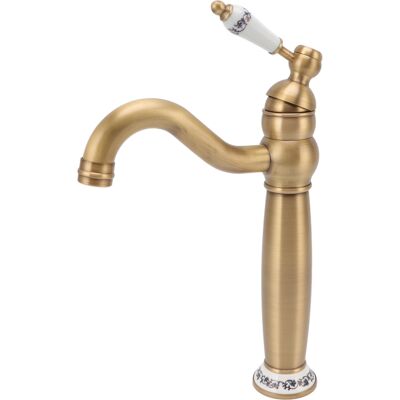 HEAT Robinet De Salle De Bain Antique En Laiton De Style Européen, Mitigeur Pour Lavabo Avec Eau Chaude Et Froide. Publicité HEAT Robinet De Salle De Bain Antique En Laiton De Style Européen, Mitigeur Pour Lavabo Avec Eau Chaude Et Froide. Publicité
