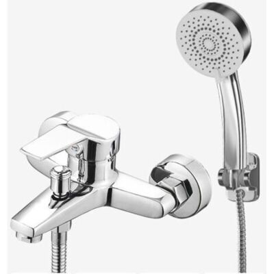 SANS MARQUE Mitigeur De Baignoire Et Douche, Robinet De Baignoire Avec Douchette Et Flexible, Support, Chromé, Argent - Publicité SANS MARQUE Mitigeur De Baignoire Et Douche, Robinet De Baignoire Avec Douchette Et Flexible, Support, Chromé, Argent - Publicité