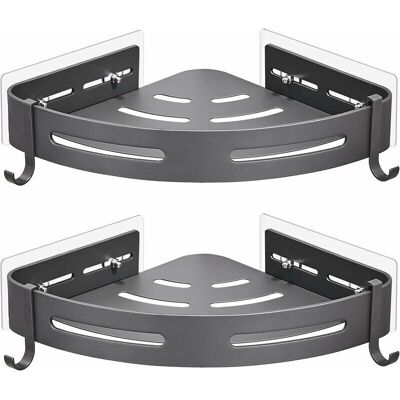 SANS MARQUE Étagère D'Angle De Salle De Bain Sans Perçage,panier De Douche Adhésif,support De Rangement En Aluminium Antirouille, Organisateur De Douche Mural Pour Accessoires De Salle De Bain,gris 2 P - Publicité SANS MARQUE Étagère D'Angle De Salle De Bain Sans Perçage,panier De Douche Adhésif,support De Rangement En Aluminium Antirouille, Organisateur De Douche Mural Pour Accessoires De Salle De Bain,gris 2 P - Publicité