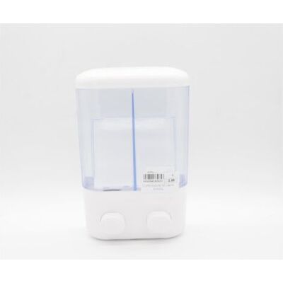 ABYSSE Distributeur De Savon Mural Blanc, Distributeur De Désinfectant, Gel Hydroalcoolique 2 X 380 Ml - Publicité ABYSSE Distributeur De Savon Mural Blanc, Distributeur De Désinfectant, Gel Hydroalcoolique 2 X 380 Ml - Publicité