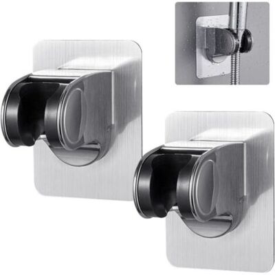 ABYSSE 2 Pcs Support De Douche Mural Autocollant Plastique Abs Support Pommeau De Douche Sans Percage Fixation Pommeau De Douche À Main Reglable Accessoires Pour Douche Universel Salle De Bain Hôtel - Publicité ABYSSE 2 Pcs Support De Douche Mural Autocollant Plastique Abs Support Pommeau De Douche Sans Percage Fixation Pommeau De Douche À Main Reglable Accessoires Pour Douche Universel Salle De Bain Hôtel - Publicité
