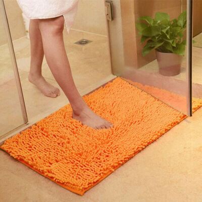 ABYSSE Tapis De Salle De Bain, Chenille Super Absorbant Anti-dérapant Tapis De Bain Confortable Tapis De Salle De Bain Tapis De Douche (6090cm, Orange) - Publicité ABYSSE Tapis De Salle De Bain, Chenille Super Absorbant Anti-dérapant Tapis De Bain Confortable Tapis De Salle De Bain Tapis De Douche (6090cm, Orange) - Publicité