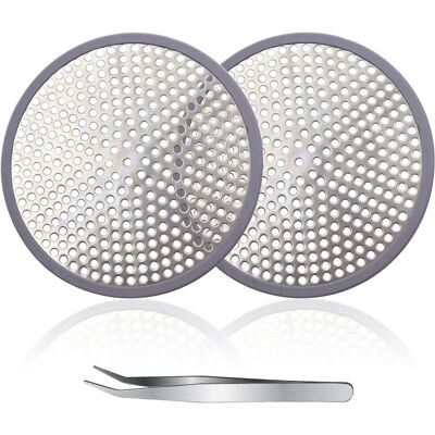 GRASSLIN 2 Pièces Drain De Douche, Acier Inoxydable 304, Filtre Cheveux, Bord Silicone Antidérapant, Salle De Bain - Publicité GRASSLIN 2 Pièces Drain De Douche, Acier Inoxydable 304, Filtre Cheveux, Bord Silicone Antidérapant, Salle De Bain - Publicité
