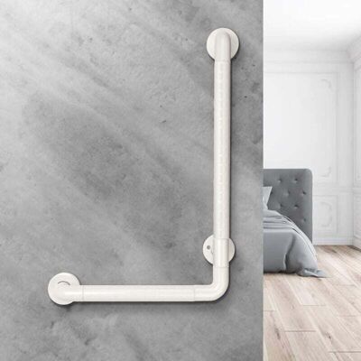 BRAST Barre De Maintien Barres D'Appui Pour Personnes Âgées, Poignée De Douche Antidérapante, 60x40cm, En Acier Inoxydable, En Forme De L, Murale, Pour Salle De Bain, Toilettes, Main Courante Blanche - Publicité BRAST Barre De Maintien Barres D'Appui Pour Personnes Âgées, Poignée De Douche Antidérapante, 60x40cm, En Acier Inoxydable, En Forme De L, Murale, Pour Salle De Bain, Toilettes, Main Courante Blanche - Publicité