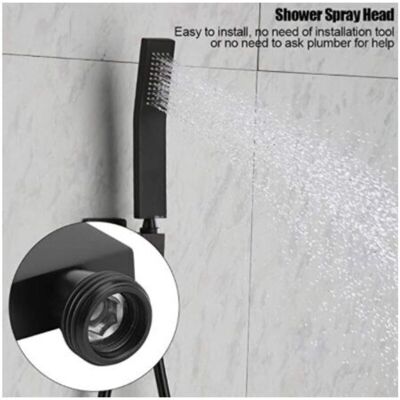 PELTOR Douchette À Jet De Salle De Bain Avec Douchette En Laiton Chromé Noir Mat, Pommeau De Douche G1/2-noir - Publicité PELTOR Douchette À Jet De Salle De Bain Avec Douchette En Laiton Chromé Noir Mat, Pommeau De Douche G1/2-noir - Publicité