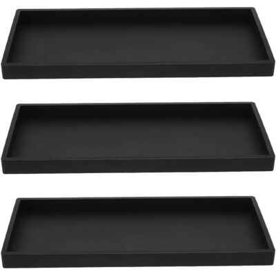 GRASSLIN Design Gain De Place Lot De 3 Plateaux Rectangulaires En Silicone Antidérapant Porte-articles De Toilette Pour Salle De Bain Pour Serviettes Cuisine'-'- - Publicité GRASSLIN Design Gain De Place Lot De 3 Plateaux Rectangulaires En Silicone Antidérapant Porte-articles De Toilette Pour Salle De Bain Pour Serviettes Cuisine'-'- - Publicité