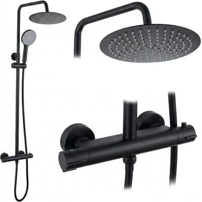 Ensemble De Douche Sans Bec Avec Thermostat Rea Lungo Black - Publicité Ensemble De Douche Sans Bec Avec Thermostat Rea Lungo Black - Publicité