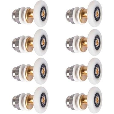 ABYSSE Roulettes Douche 25mm, Roulette Porte Coulissante Douche Roulement Pour Porte De Douche 8 Pièces - Publicité ABYSSE Roulettes Douche 25mm, Roulette Porte Coulissante Douche Roulement Pour Porte De Douche 8 Pièces - Publicité