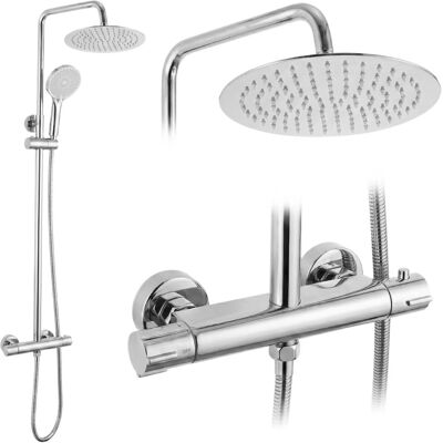 Ensemble De Douche Rea Lungo + Thermostat Chrome - Publicité Ensemble De Douche Rea Lungo + Thermostat Chrome - Publicité