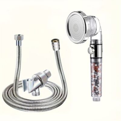 ABYSSE Pommeau De Douche À Large Débit Avec Ionisation Négative – 3 Modes Et Bouton Stop - Publicité ABYSSE Pommeau De Douche À Large Débit Avec Ionisation Négative – 3 Modes Et Bouton Stop - Publicité