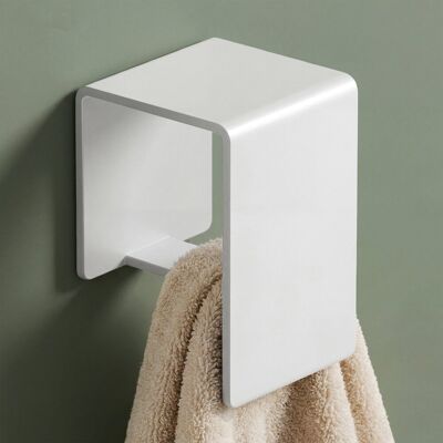 Mai & Mai Porte-serviettes Mural En Acier Au Carbone Support Douche À Susprendre Avec Crochet Caché Accroche Serviettes Pour Salle De Bain Cuisine Blanc Sablé 6×4×4 Cm Tavrin-01 - Publicité Mai & Mai Porte-serviettes Mural En Acier Au Carbone Support Douche À Susprendre Avec Crochet Caché Accroche Serviettes Pour Salle De Bain Cuisine Blanc Sablé 6×4×4 Cm Tavrin-01 - Publicité