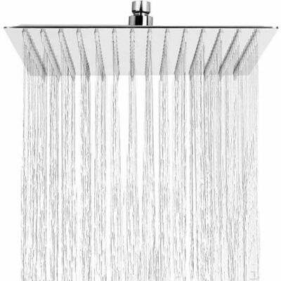 ABYSSE Pommeau De Douche Anti-calcaire, Tête De Douche Pluie Economiseur D'Eau Avec Buse En Acier Inoxydable 12 Pouces/30cm Finition Chrome Poli (miroir), Carré - Publicité ABYSSE Pommeau De Douche Anti-calcaire, Tête De Douche Pluie Economiseur D'Eau Avec Buse En Acier Inoxydable 12 Pouces/30cm Finition Chrome Poli (miroir), Carré - Publicité