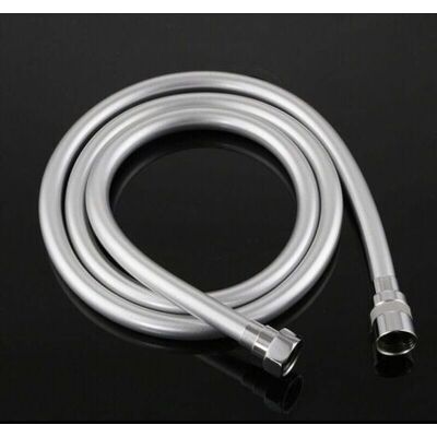 ABYSSE Flexible De Douche Anti-torsion, Flexible De Douche 2,0 M, Pvc, Gris Argent. Publicité ABYSSE Flexible De Douche Anti-torsion, Flexible De Douche 2,0 M, Pvc, Gris Argent. Publicité