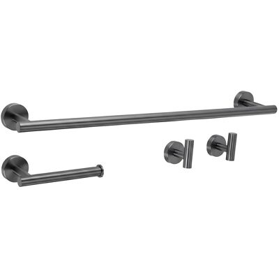 Ensemble De Cintres De Salle De Bain Rea Ari Titanium - Publicité Ensemble De Cintres De Salle De Bain Rea Ari Titanium - Publicité