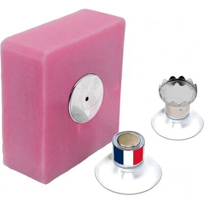 GRASSLIN Lot De 2 Porte-savons, Aimanté, Ventouse, Acier Inoxydable, Mural, Sans Perçage, Salle De Bain - Publicité GRASSLIN Lot De 2 Porte-savons, Aimanté, Ventouse, Acier Inoxydable, Mural, Sans Perçage, Salle De Bain - Publicité