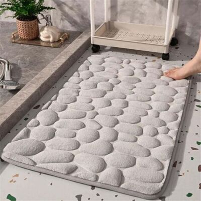 ABYSSE Tapis De Bain Absorbant En Galets : Tapis De Bain Absorbant Et Antidérapant Conçu Pour Votre Sécurité Et Votre Confort, 40 X 60 Cm - Publicité ABYSSE Tapis De Bain Absorbant En Galets : Tapis De Bain Absorbant Et Antidérapant Conçu Pour Votre Sécurité Et Votre Confort, 40 X 60 Cm - Publicité