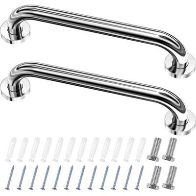 OEM Lot De 2 Barre D'Appui Wc, Acier Inox Maintien Poignée Douche, 30cm Barre D'Appui Salle De Bain Coudée, Barres Douche, Baignoire Main Courante Inoxydable Âgées/handicapées/enfants - Publicité OEM Lot De 2 Barre D'Appui Wc, Acier Inox Maintien Poignée Douche, 30cm Barre D'Appui Salle De Bain Coudée, Barres Douche, Baignoire Main Courante Inoxydable Âgées/handicapées/enfants - Publicité
