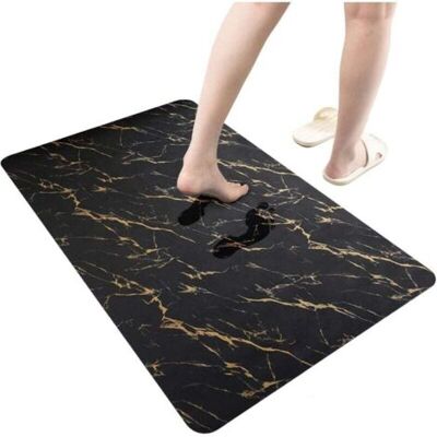 ABYSSE Tapis De Bain En Terre De Diatomées Antidérapant, Séchage Rapide, Super Absorbant, Tapis De Douche Fin, Tapis De Sol De Salle De Bain, Lavable En Machine, Rectangulaire (23,6 - Publicité ABYSSE Tapis De Bain En Terre De Diatomées Antidérapant, Séchage Rapide, Super Absorbant, Tapis De Douche Fin, Tapis De Sol De Salle De Bain, Lavable En Machine, Rectangulaire (23,6 - Publicité
