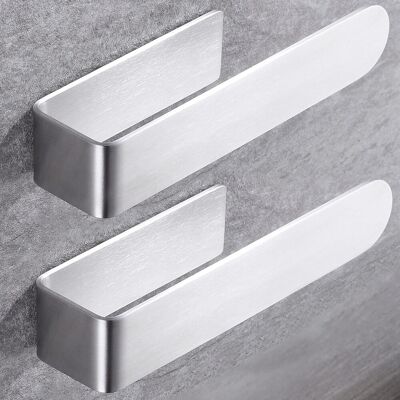 Generic 2pcs Porte-serviettes Mural Pour Salle De Bain, Sans Perçage, En Acier Inoxydable 304, Argenté, 22,8 Cm - Publicité Generic 2pcs Porte-serviettes Mural Pour Salle De Bain, Sans Perçage, En Acier Inoxydable 304, Argenté, 22,8 Cm - Publicité