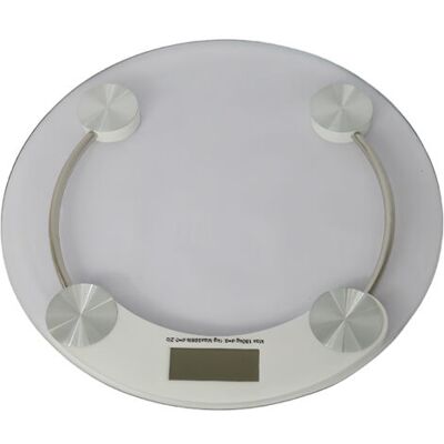 ABYSSE Balance De Salle De Bain, Balance De Cuisine Ronde En Verre - - Publicité ABYSSE Balance De Salle De Bain, Balance De Cuisine Ronde En Verre - - Publicité