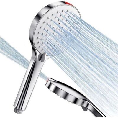 URSUS Pommeau De Douche Economie Deau - Srewohs Φ125mm Pommeau Douche Haute Pression Anti Calcaire Flexible Douche À Effet Pluie Avec 5 Modes,jet Puissant Douchette Douche Salle De Bain,chrom - Publicité URSUS Pommeau De Douche Economie Deau - Srewohs Φ125mm Pommeau Douche Haute Pression Anti Calcaire Flexible Douche À Effet Pluie Avec 5 Modes,jet Puissant Douchette Douche Salle De Bain,chrom - Publicité