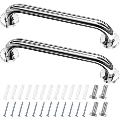 OEM Lot De 2 Barres D'Appui Wc Acier Inox 30cm, Poignée Maintien Douche Salle De Bain Coudée, Barre D'Appui Baignoire Inoxydable - Publicité OEM Lot De 2 Barres D'Appui Wc Acier Inox 30cm, Poignée Maintien Douche Salle De Bain Coudée, Barre D'Appui Baignoire Inoxydable - Publicité