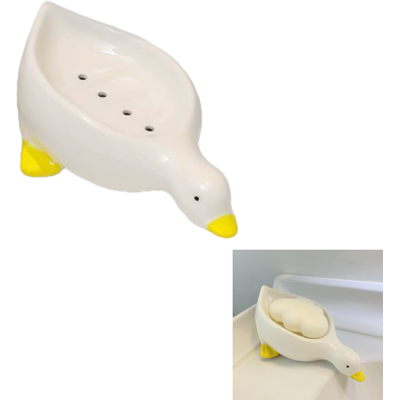 Generic Porte-savon En Céramique Mignon En Forme De Canard, Porte-savon Auto-drainant Pour Douche, Salle De Bain, Baignoire, Cuisine, Lavabo - Publicité Generic Porte-savon En Céramique Mignon En Forme De Canard, Porte-savon Auto-drainant Pour Douche, Salle De Bain, Baignoire, Cuisine, Lavabo - Publicité