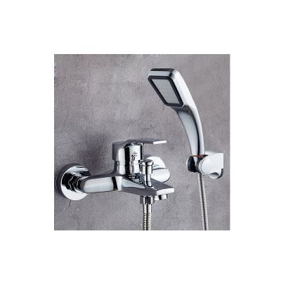 ABYSSE Robinet De Baignoire Avec Douchette, Robinet De Baignoire Cascade, 1 Flexible, Pour Baignoire, Argent - Publicité ABYSSE Robinet De Baignoire Avec Douchette, Robinet De Baignoire Cascade, 1 Flexible, Pour Baignoire, Argent - Publicité