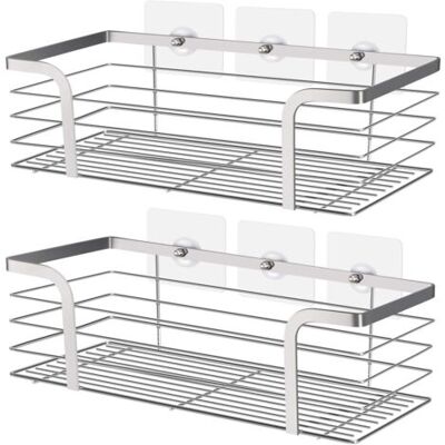 NO BRAND Pair Etagere Douche, Panier De Douche,salle De Bain Accessoire, Rangement Salle De Bains, Etagere Angle, Acier Inoxydable Sus 304, Lot De 2 - Publicité NO BRAND Pair Etagere Douche, Panier De Douche,salle De Bain Accessoire, Rangement Salle De Bains, Etagere Angle, Acier Inoxydable Sus 304, Lot De 2 - Publicité