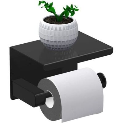 SCORPIO (noir)porte Papier Toilette, Support Papier Rouleau Sans Percage Derouleur Papier Wc,distributeur Papier Avec Tablette,colle - Publicité SCORPIO (noir)porte Papier Toilette, Support Papier Rouleau Sans Percage Derouleur Papier Wc,distributeur Papier Avec Tablette,colle - Publicité