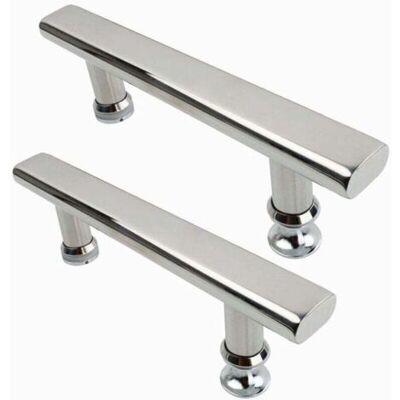 ABYSSE 2x Poignée Porte De Douche En Acier Inoxydable Chromé 145mm Poignée De Porte Pour Salle De Bain Cuisine - Transparent - Publicité ABYSSE 2x Poignée Porte De Douche En Acier Inoxydable Chromé 145mm Poignée De Porte Pour Salle De Bain Cuisine - Transparent - Publicité