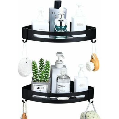 SANS MARQUE Étagère De Douche 2 Pièces Étagère D'Angle Étagère De Douche Avec 2 Crochets Panier De Douche Antirouille Étanche Salle De Bain Cuisine - Publicité SANS MARQUE Étagère De Douche 2 Pièces Étagère D'Angle Étagère De Douche Avec 2 Crochets Panier De Douche Antirouille Étanche Salle De Bain Cuisine - Publicité
