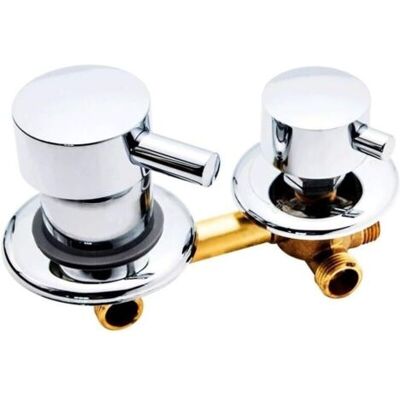 ABYSSE Mitigeur De Douche 3 Voies En Laiton 10 Cm, Mitigeur D'Eau Chaude Et Froide, Inverseur G1/2 - Publicité ABYSSE Mitigeur De Douche 3 Voies En Laiton 10 Cm, Mitigeur D'Eau Chaude Et Froide, Inverseur G1/2 - Publicité