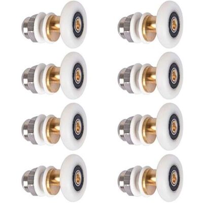 ABYSSE 8 Pièces Roulettes Douche 25mm, Roulette Porte Coulissante Douche Roulement Pour Porte De Douche - Publicité ABYSSE 8 Pièces Roulettes Douche 25mm, Roulette Porte Coulissante Douche Roulement Pour Porte De Douche - Publicité