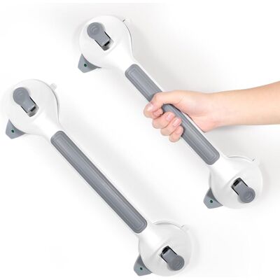 Generic Lot De 2 Poignées De Salle De Bain, Barres D'Appui Antidérapantes Pour Personnes Âgées Et Handicapées, 42 Cm, Ventouse Puissante (gris) - Publicité Generic Lot De 2 Poignées De Salle De Bain, Barres D'Appui Antidérapantes Pour Personnes Âgées Et Handicapées, 42 Cm, Ventouse Puissante (gris) - Publicité