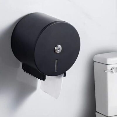 URSUS Distributeur De Serviettes Pour Les Mains Verrouillable En Acier Inoxydable - Porte-papier Toilette Professionnel - Diamètre : 149 Mm, Hauteur : 30 Mm - Noir - Publicité URSUS Distributeur De Serviettes Pour Les Mains Verrouillable En Acier Inoxydable - Porte-papier Toilette Professionnel - Diamètre : 149 Mm, Hauteur : 30 Mm - Noir - Publicité