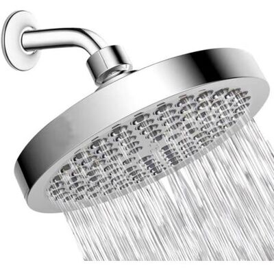 ABYSSE Pommeau De Douche Rond Haute Pression En Acier Inoxydable 304 De 15 Cm Pour Une Douche Confortable À Faible Pression D'Eau - Montage Mural Ou Au Plafond (chrome) - Publicité ABYSSE Pommeau De Douche Rond Haute Pression En Acier Inoxydable 304 De 15 Cm Pour Une Douche Confortable À Faible Pression D'Eau - Montage Mural Ou Au Plafond (chrome) - Publicité